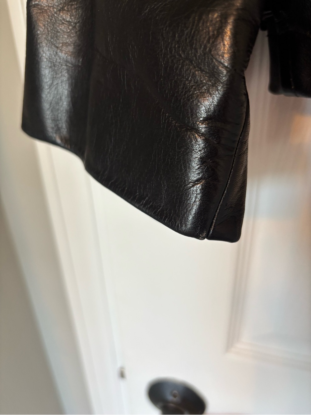 Vintage Banana Republic Men’s Black Leather Zip Jacket - Picture 3 of 10